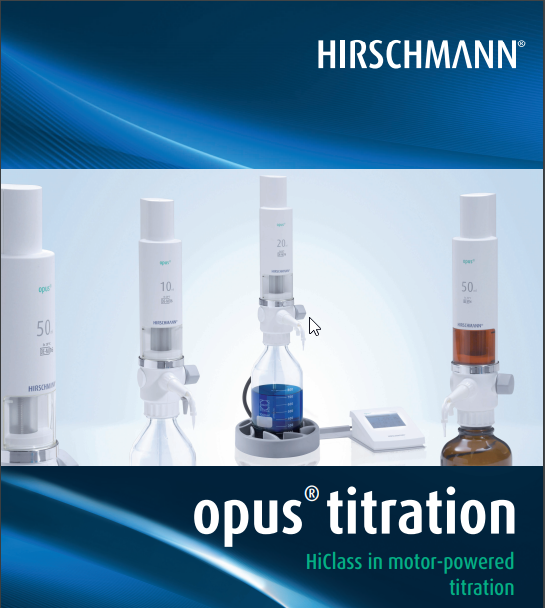 Hirschmann Opus Titration Motorized Bottletop Dispenser Brochure, Pipette_Com
